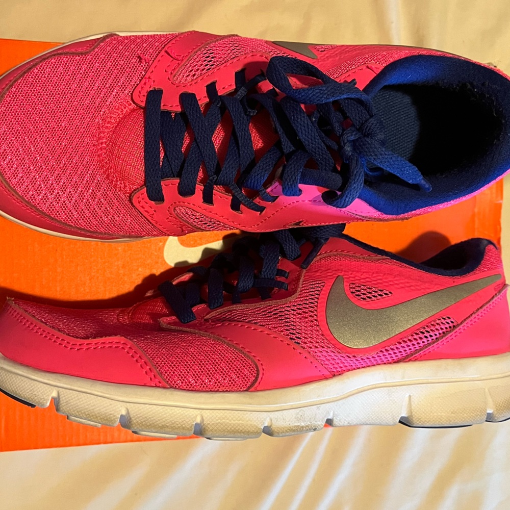 Hot pink Nike sneakers